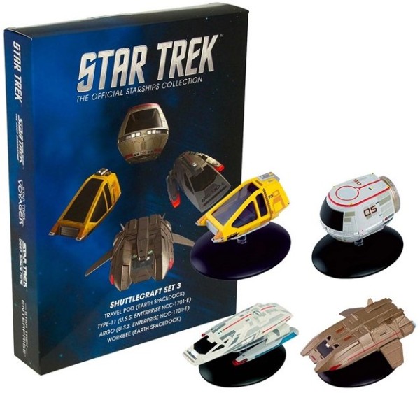 Star Trek Shuttlecraft Set 3 (Travel Pod & Type-11 & Argo & Wor) Starships Coll.