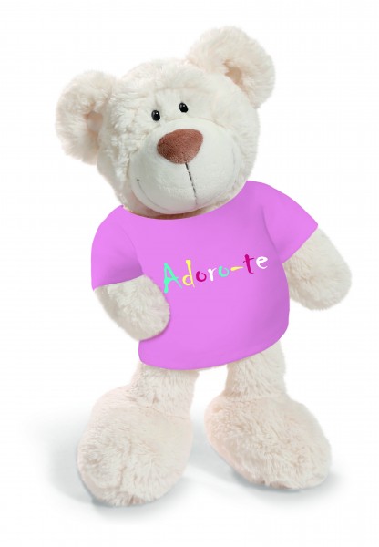 Nici 37756.2 Classic Bear creme mit rosa "Aduru-Te" T-Shirt 35cm Plüsch Schlenker