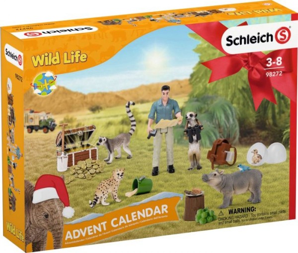 Adventskalender Schleich Wild Life 98272 mit 7 Tieren, 1 Mensch und mehr Zubehör