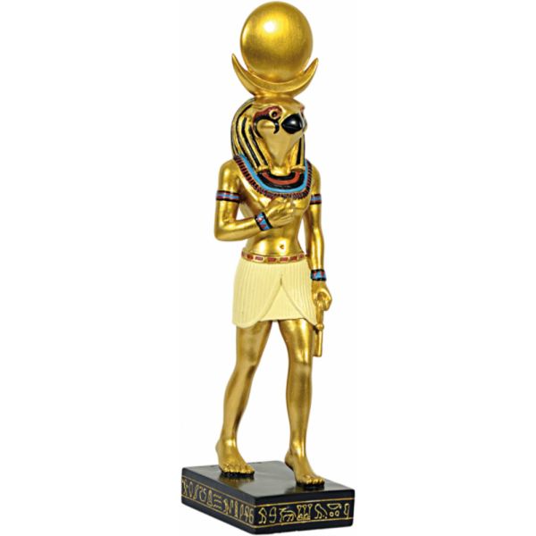 Ägyptischer Horus goldfarben stehend ca. 21cm Handbemalt Dekogegenstand MC90078