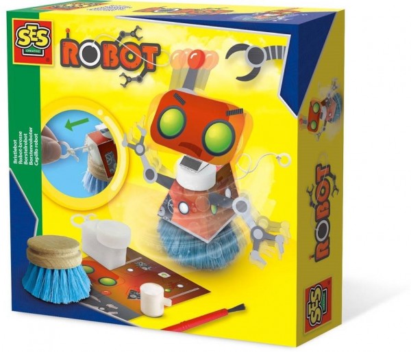SES Creative 14506 Robot Borstenroboter bauen Kreativset Technik Spielset