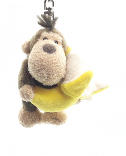 Nici 90344 Schlüsselanhänger Affe mit Banane ca 10cm Plüsch Taiwan Limited