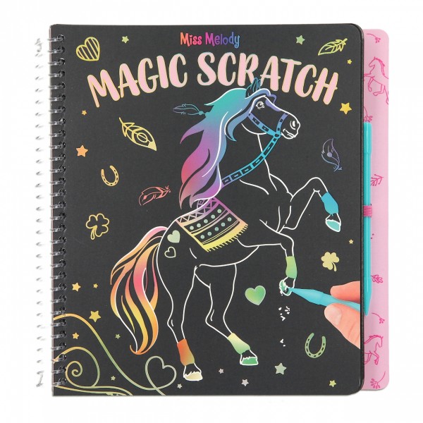 Depesche 11457 Pferd Miss Melody Magic Scratch Book Kratzbilder Kreativbuch