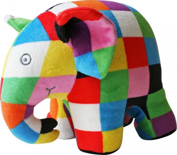 Elefant Plüsch Regenbogen Rainbow Elmer Stofftier ca. 21cm