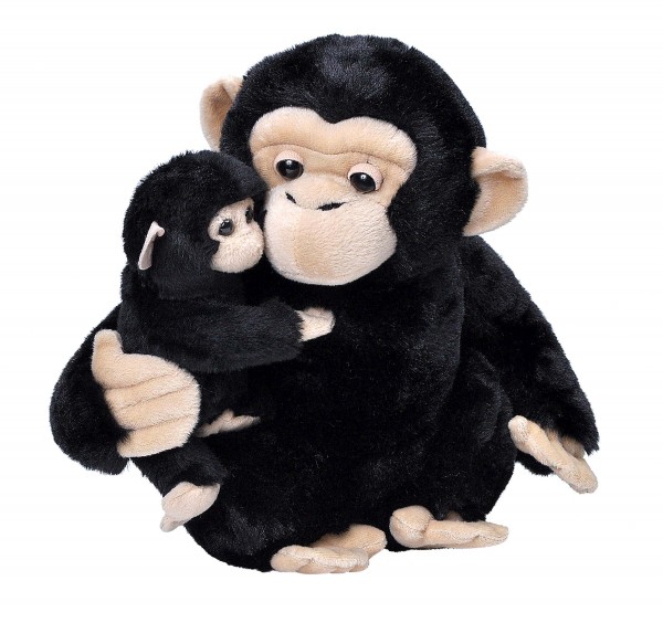 Wild Republic 24091 Schimpanse mit Kind ca 40 cm Plüsch mit Öko-Füllung