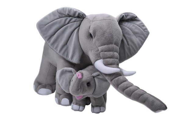 Wild Republic 24102 Jumbo Elefant mit Baby ca 76cm Plüsch