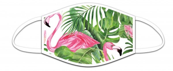Hergo 9713 Mund-Nasen-Maske Behelfsmaske Flamingo