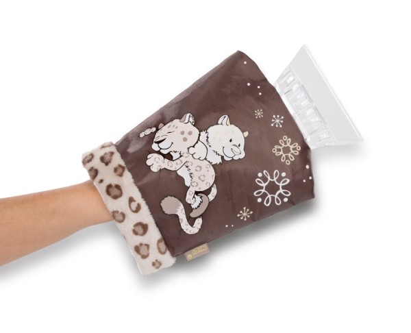 Nici 36103 Eiskratzer mit Handschuh Schneeleoparden Pärchen snowdreams