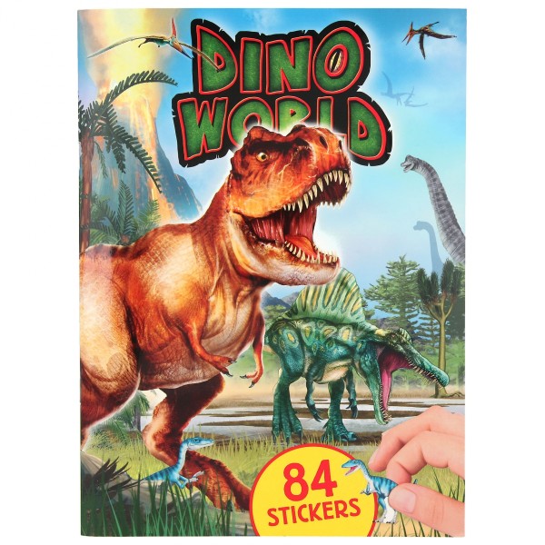 Depesche 11881 Dino World mit Puffy Stickern Stickerbuch Kreativbuch Dinosaurier