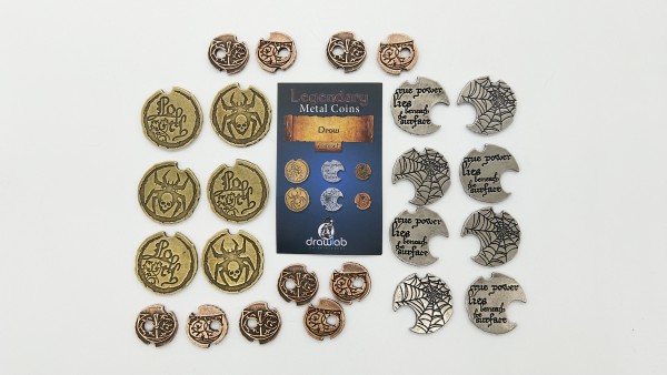 Legendary Metal Coin Set Drow - Metall Münzen Drow (24 Stück)