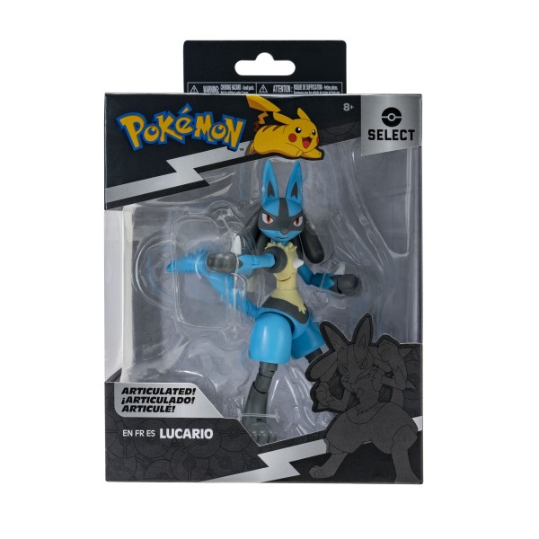 Jazwares PKW2411 Pokémon Epische Kampf-Figur Beweglich ca. 20cm - Lucario