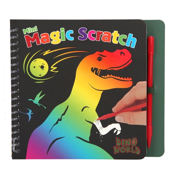 Depesche 10711_C Dino World Mini Magic Scratch Book Kratzbilder Dinosaurier