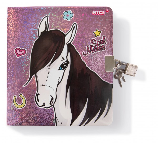 Nici 43233 Tagebuch Pferd Soulmates mit Schloss Mustang Ayeta rosa