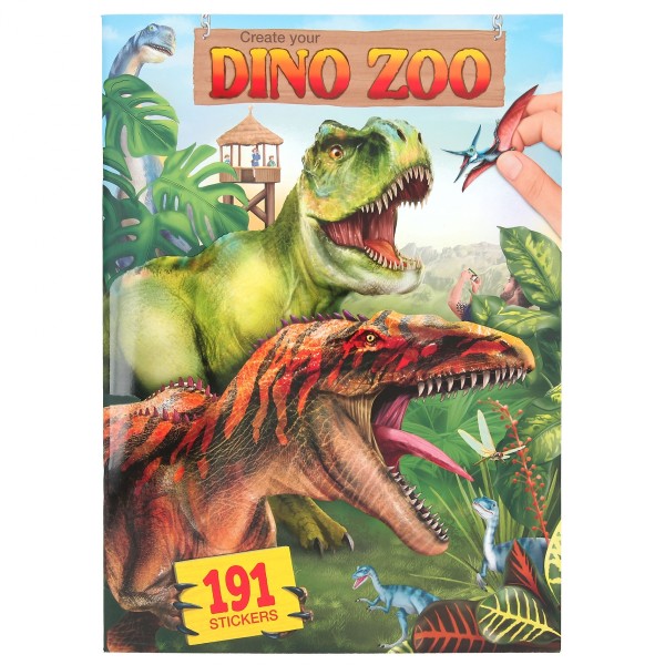 Depesche 11400_B Create your DINO ZOO Stickerheft Sticker-Spaß Dinosaurier