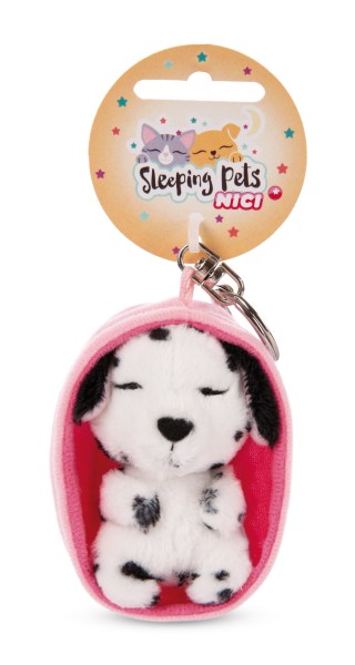 Nici 48833 Schlüsselanhänger Sleeping Pets 10cm Plüsch - Hund Dalmatiner