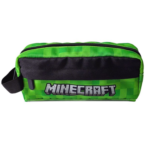 Minecraft Federmäppchen Schlampermäppchen Schlampertasche grün ca 24cm