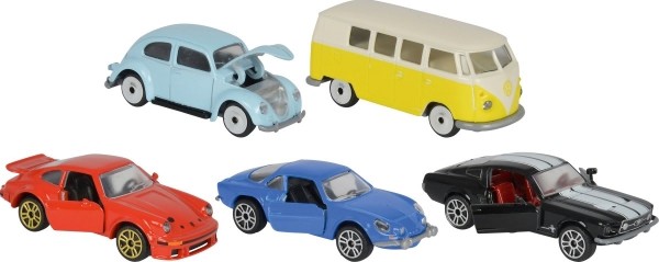 Majorette Vintage Cars Geschenkbox 5 klassische Fahrzeuge Sammeln und Spielen