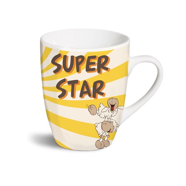 Nici 40615 Porzellantasse Schafe Jolly Mäh Superstar Kaffeetasse Teetasse