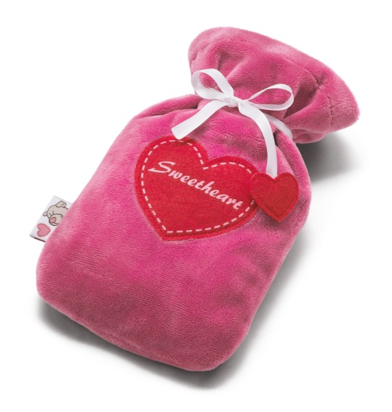 Nici 29578 Wärmflasche Bär Valentin Sweetheart pink ca 500ml Plüsch