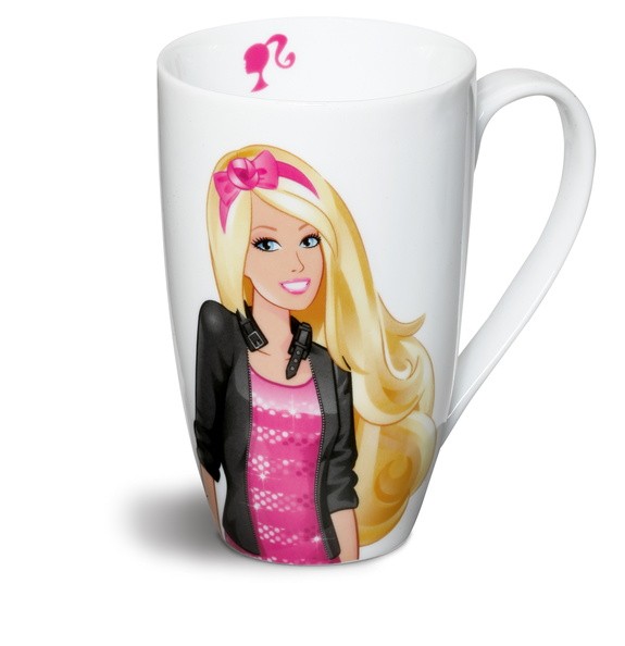 Nici 34381 Tasse Barbie mit Pudel Sequin Porzellan Kaffeetasse Teetasse XXL