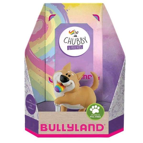 Bullyland 44430 Pummeleinhorn Pummel & Friends Figur Hund Bisu mit Ball ca. 10cm