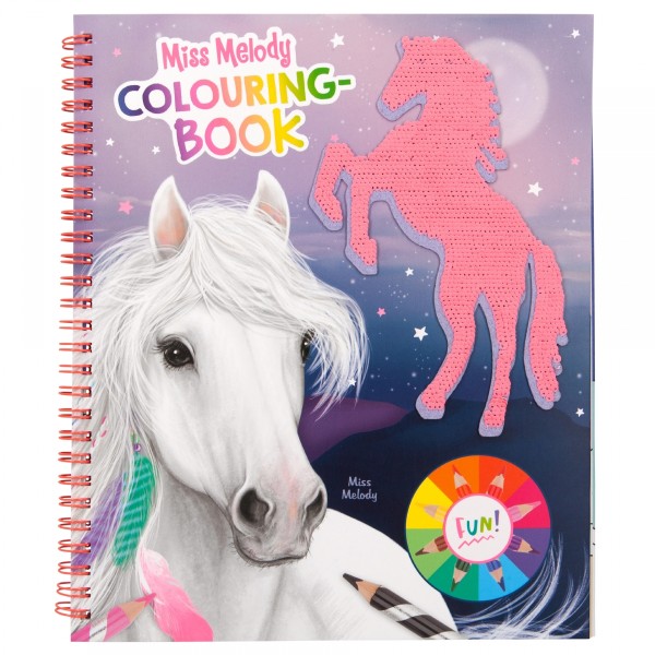 Depesche 11163 Pferd Miss Melody Malbuch mit Pailletten Colouring-Book Pferde