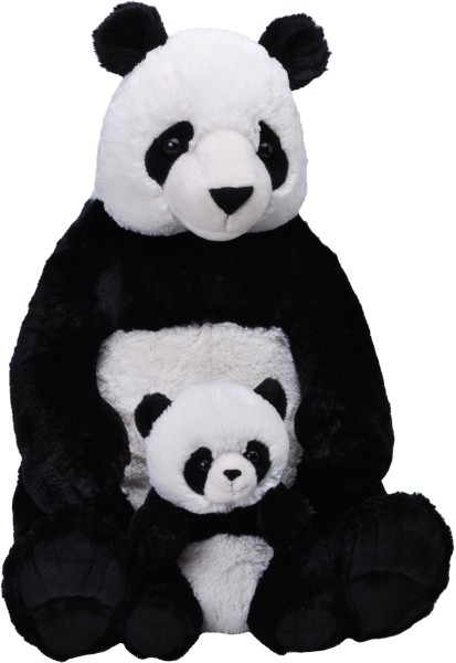 Wild Republic 24099 Jumbo Panda mit Baby ca 76cm Plüsch