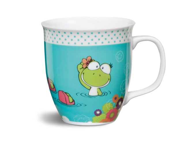 Nici 35451 Tasse Frosch Green Lilly türkis Porzellan Kaffeetasse Teetasse