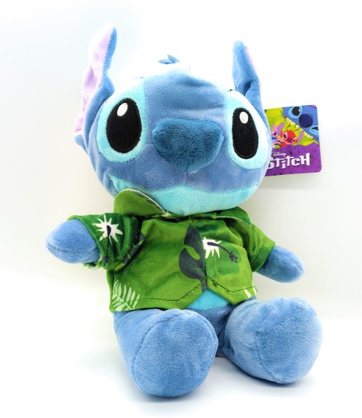 Disney Lilo & Stitch - Hawaii Edition - Stitch mit grünem Hemd ca 28cm Plüsch