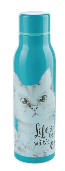 Nici 48098 Thermosflasche Katze Meowlina Life is better with cats ca 500ml