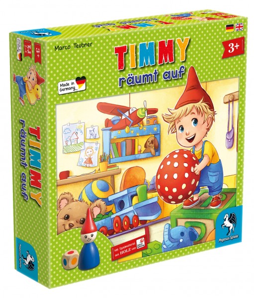 Timmy räumt auf Kinder Brettspiel für 2-4 Spieler ab 3+ Pegasus Spiele 66017G