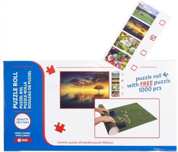 Puzzle Matte auf Rolle inkl. 1000 Teile Puzzle - Bergsee