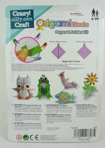 Origami Blocks Paper & Folder Kit Anleitung & Papier ca. 1.200 Stück Kreativset