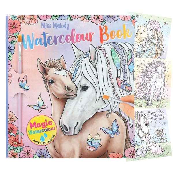 Depesche 12576 Pferd Miss Melody Watercolour Book Ausmalbuch mit Pinsel