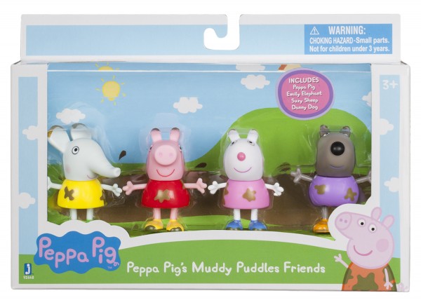 Peppa Pig Figurenset 4-teilig Matschepfütze Peppa und Freunde Spielset 92648