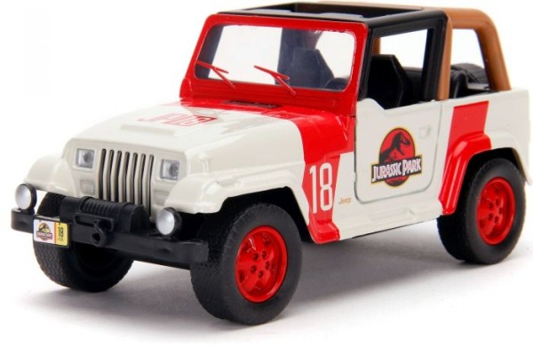 Jada Jurassic Park Jeep Wrangler Auto 1:32 mit Freilauf Die Cast