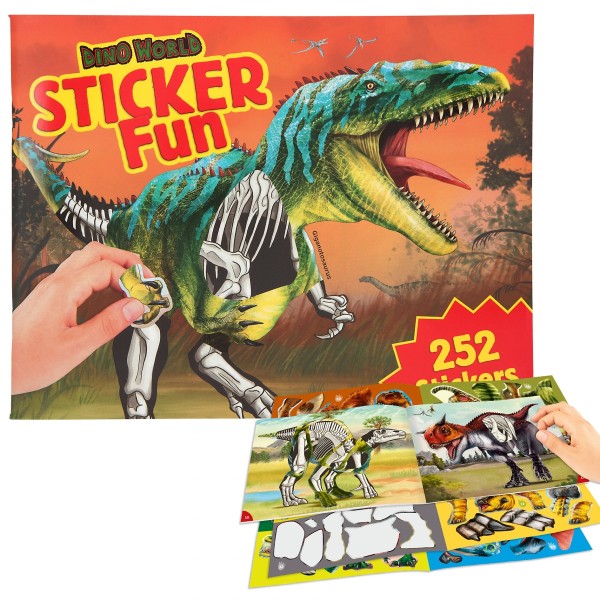 Depesche 11934 Dino World Sticker Fun Kreativbuch Stickerbuch Dinosaurier