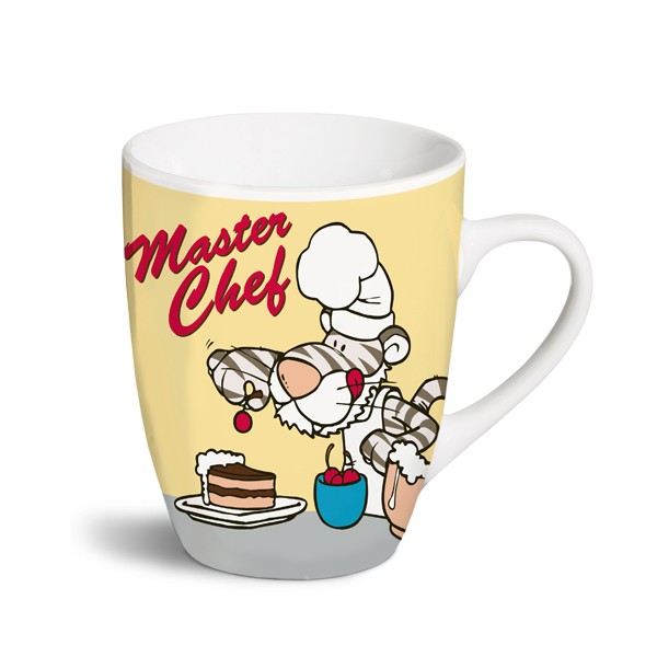 Nici 40629 Porzellantasse Tiger Master Chef Bäcker Kaffeetasse Teetasse