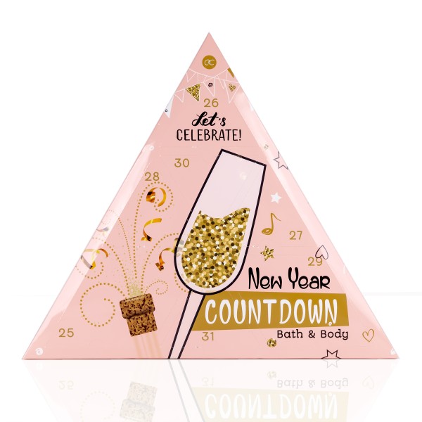 Neujahrs-Kalender New Year Countdown Bath & Body Accentra Motiv Rosa/Gold
