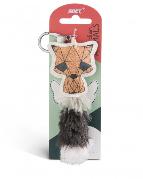Nici 45589 Guardian Animals Waschbär Kork-Optik 12cm Taschenanhänger Kunstleder