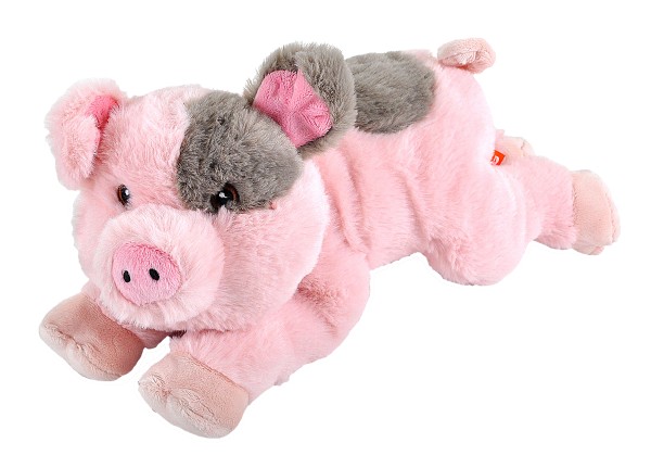 Wild Republic 26456 Ecokins Schwein liegend Pig ca. 30cm Plüsch