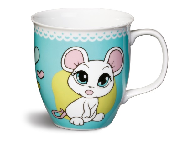Nici 37794 Tasse weiße Maus Sweet Hearts Porzellan Kaffeetasse Teetasse
