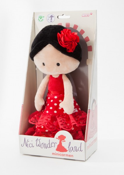Nici 38927 Wonderland Flamenco Puppe Minicarmen 30cm Schlenker Plüsch