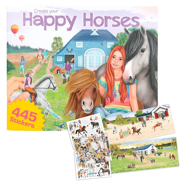 Depesche 12502 Create your Happy Horses Stickerbuch für alle Pferde-Fans