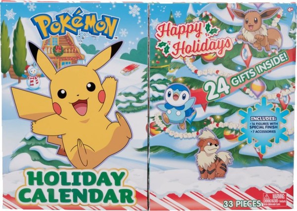 Adventskalender Pokémon Happy Holidays mit 16 Figuren und 8 Accessoires