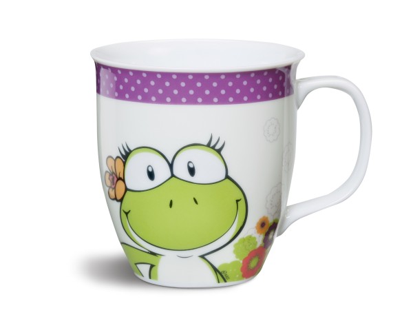 Nici 35452 Tasse Frosch Green Lilly weiß Porzellan Kaffeetasse Teetasse