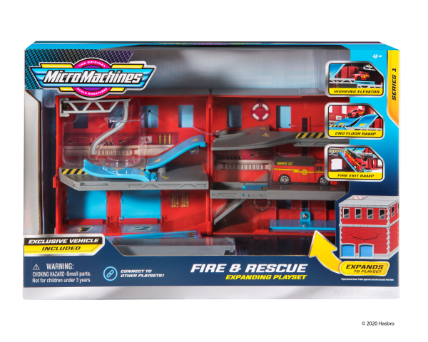 MicroMachines Spielset Serie 1 inkl. Fahrzeug - Rettungswache Feuerwehr