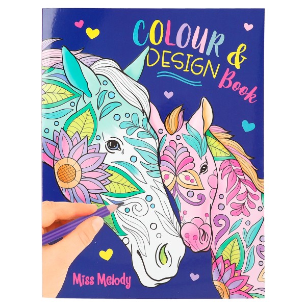 Depesche 12452 Pferd Miss Melody Colour & Design Book Malbuch Kreativbuch