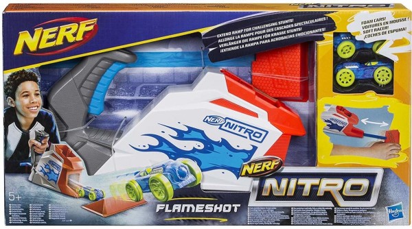 Nerf Nitro Flameshot ca. 25x47cm inkl. Soft Racer und Rampe