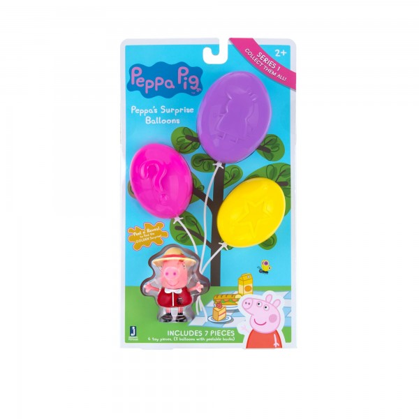 Peppa Pig Überraschungsballons - 1 Spielfigur und 3 Ballons Serie 1 - Picknick